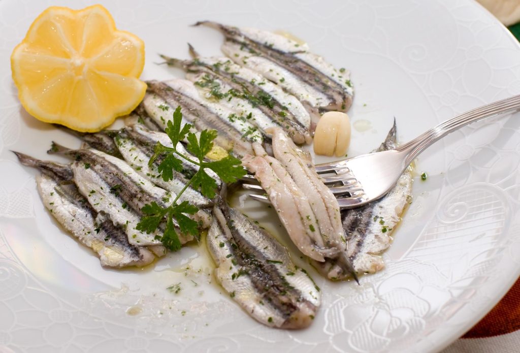 Alici marinate all'arancia