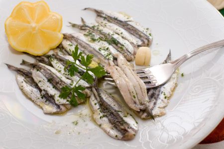 Alici marinate all'arancia
