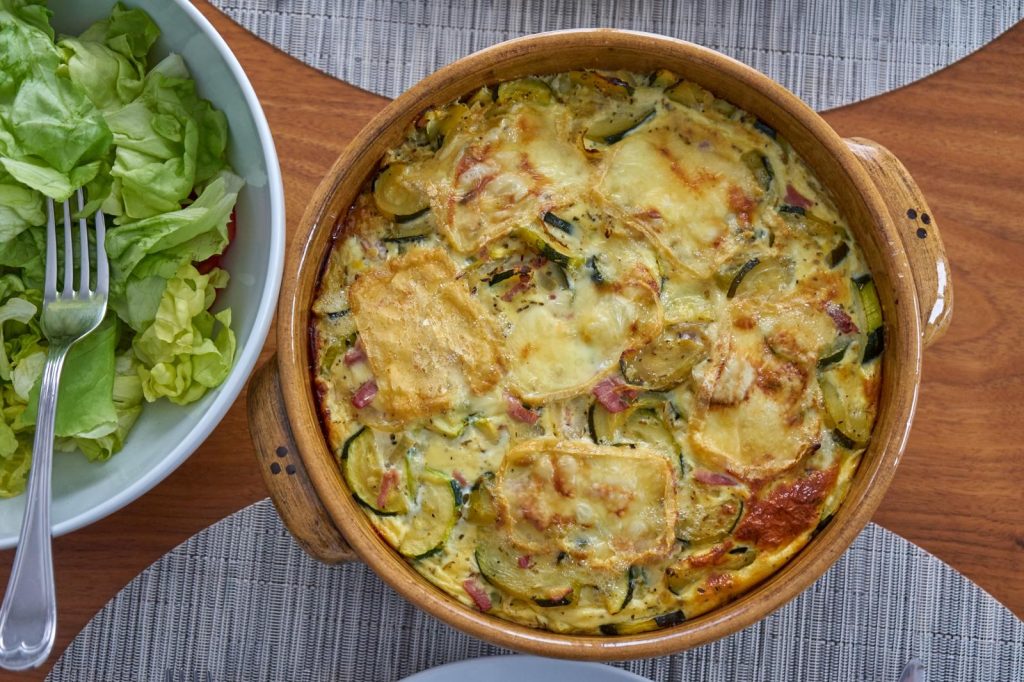 Parmigiana di zucchine bianca