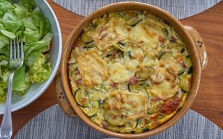 Parmigiana di zucchine bianca