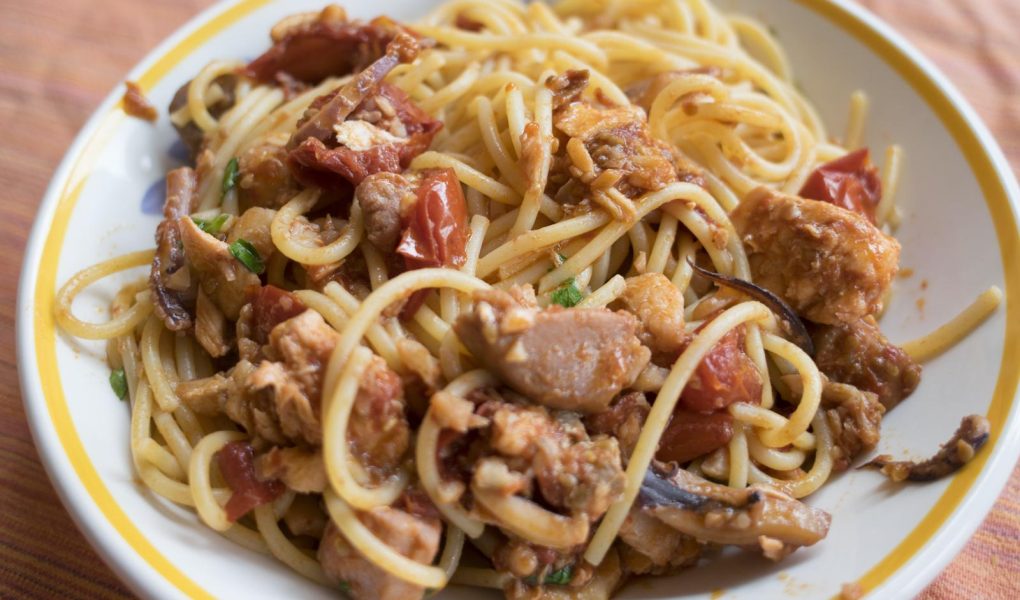 Pasta con pesce spada