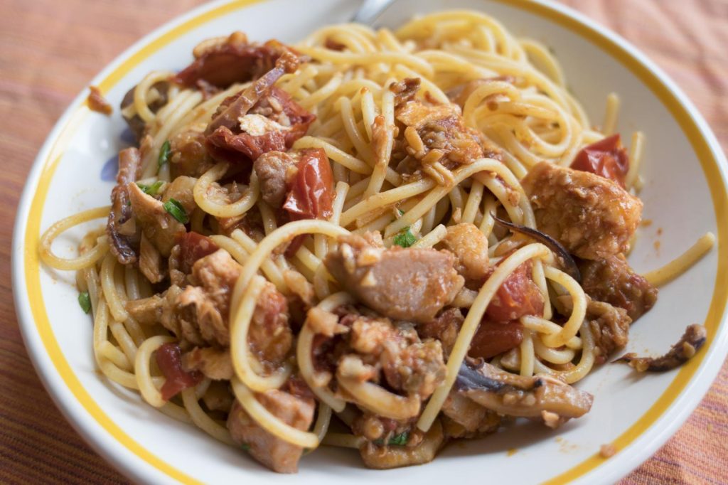 Pasta con pesce spada