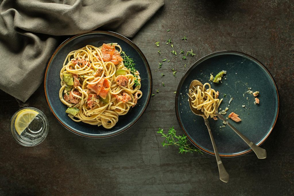 Pasta salmone e zucchine