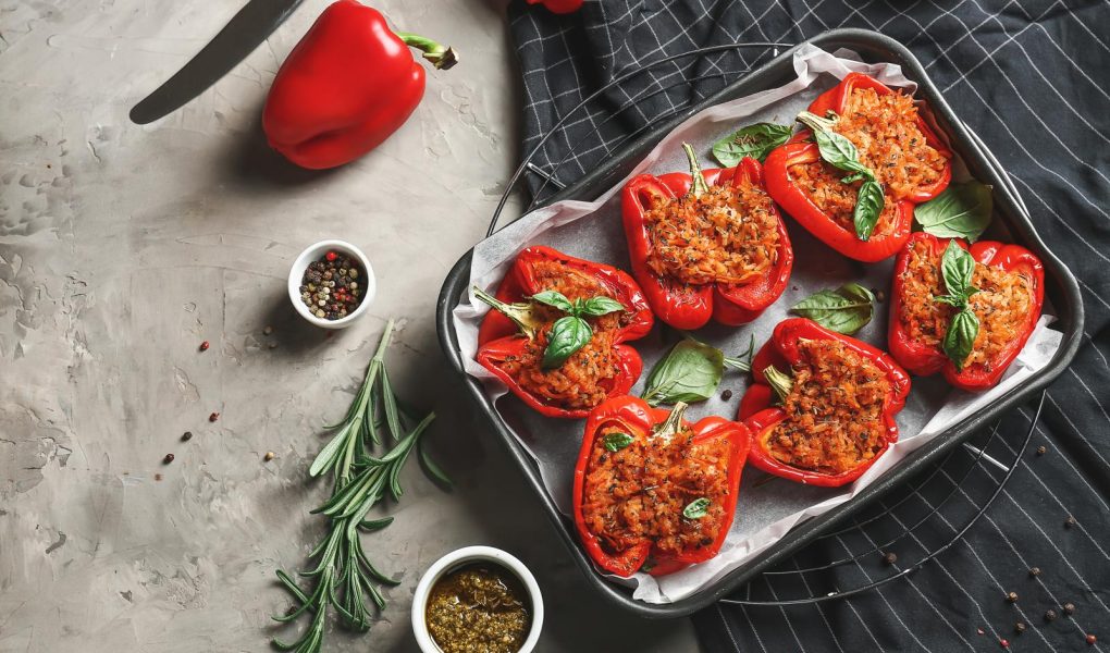 Peperoni ripieni di carne