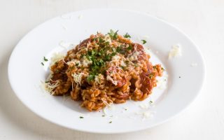 Risotto funghi e salsiccia