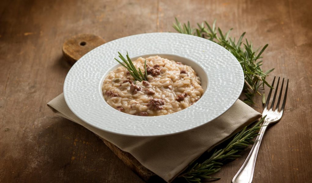 Risotto radicchio e salsiccia