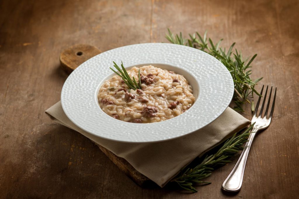 Risotto radicchio e salsiccia