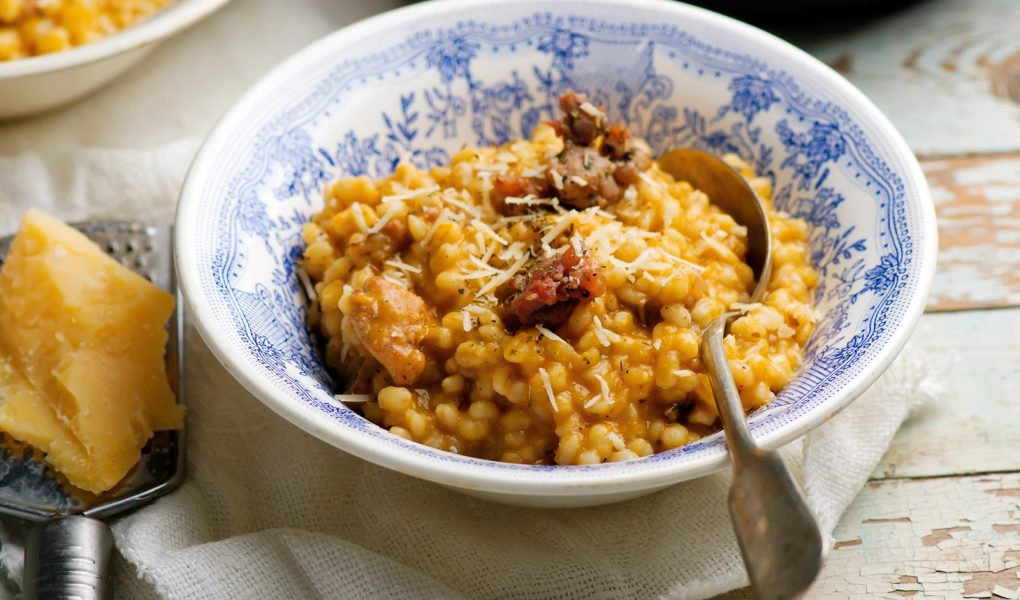 Risotto zucca e salsiccia