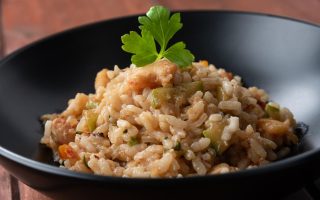 Risotto zucchine e gamberetti