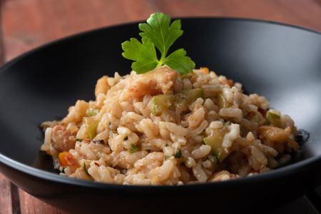 Risotto zucchine e gamberetti
