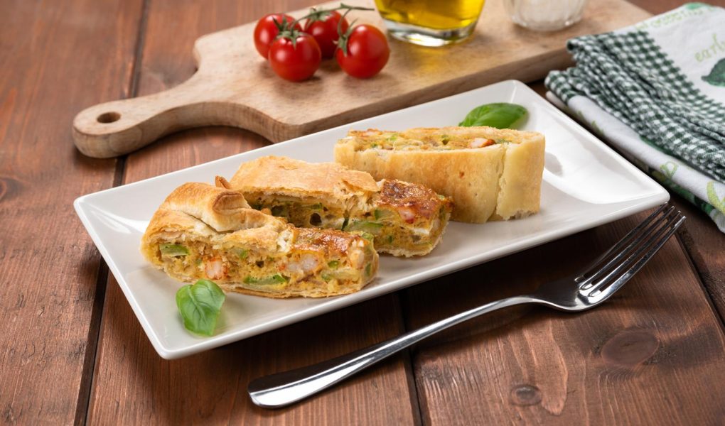 Torta salata prosciutto e formaggio