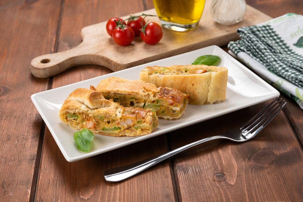 Torta salata prosciutto e formaggio