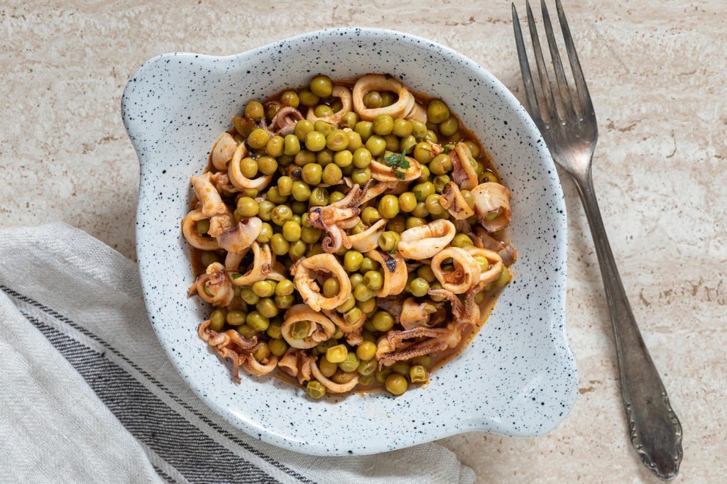 Calamari con piselli