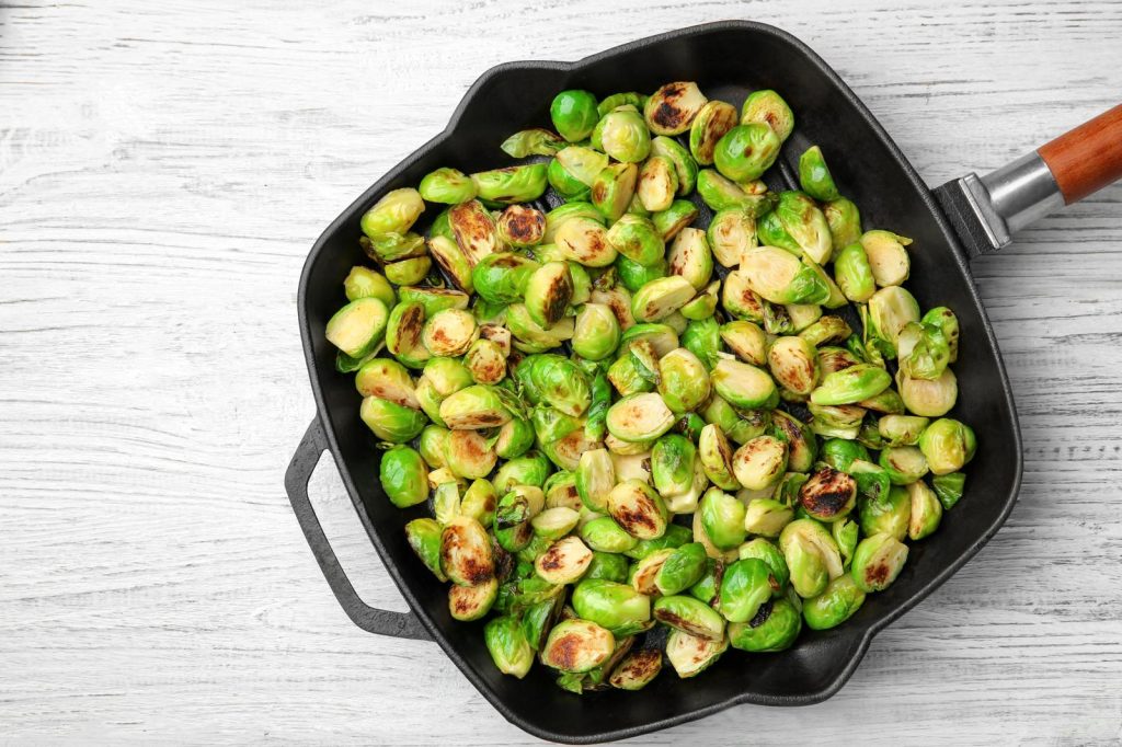 Cavolini di Bruxelles gratinati in padella