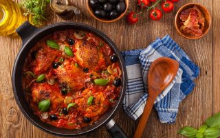 Cosce di pollo alla cacciatora