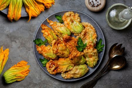 Fiori di zucca in padella