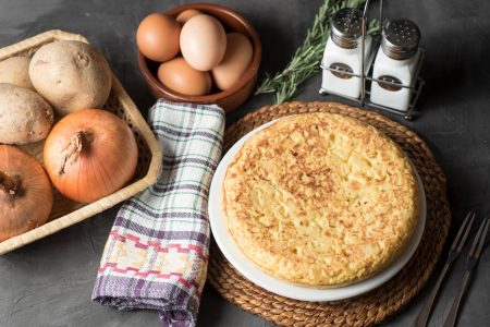 Frittata con fiori di zucca