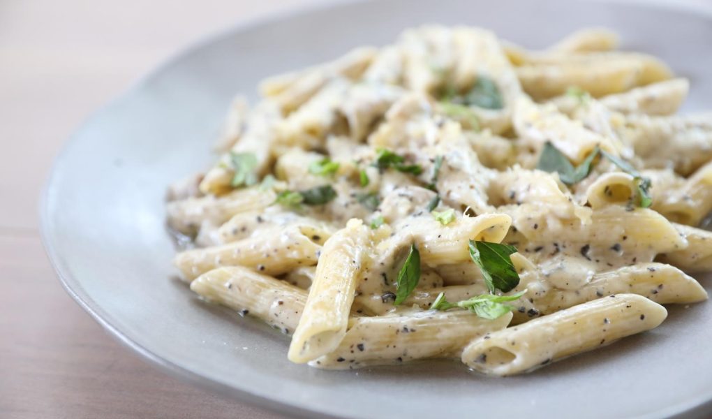 Pasta con spinaci