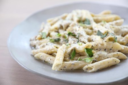 Pasta con spinaci