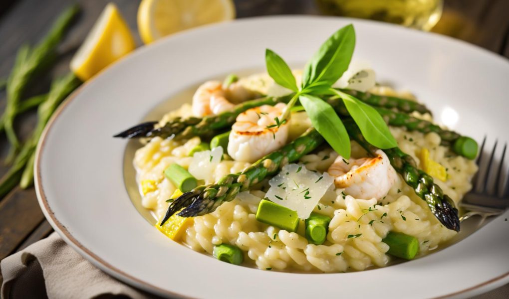 Risotto asparagi e gamberetti
