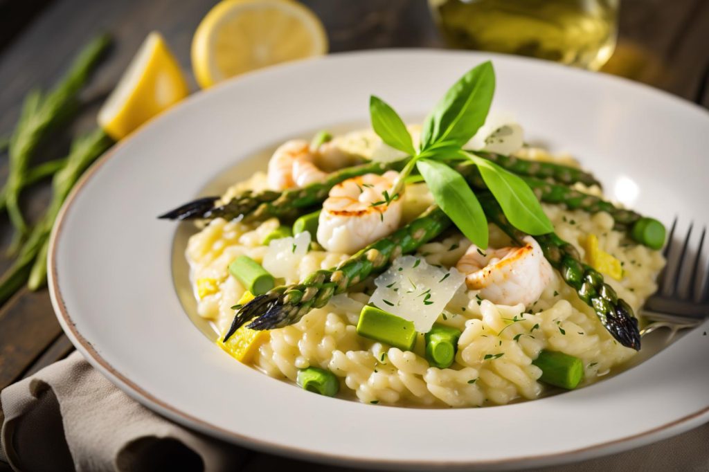Risotto asparagi e gamberetti