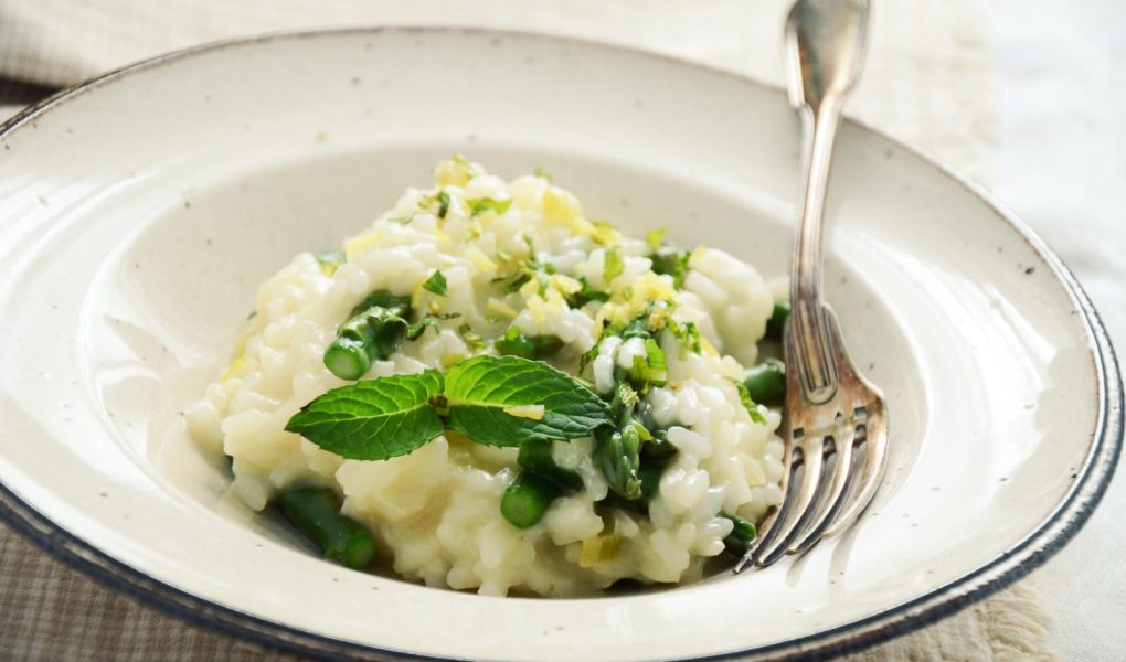 Risotto con asparagi selvatici