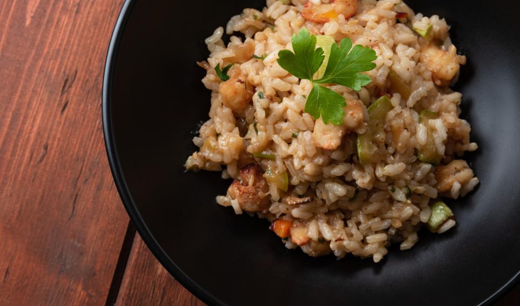 Risotto gamberetti e zucchine