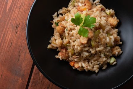 Risotto gamberetti e zucchine