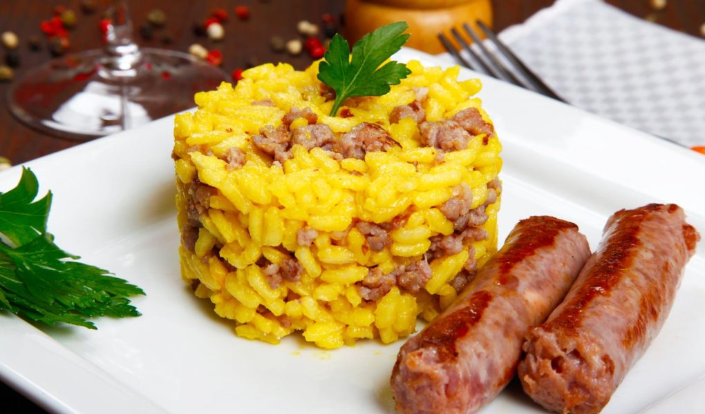 Risotto zafferano e salsiccia