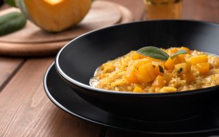 Risotto zucca e pancetta