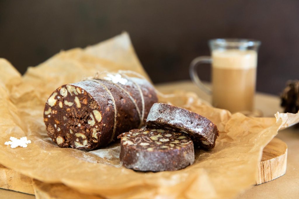 Salame al cioccolato con cacao